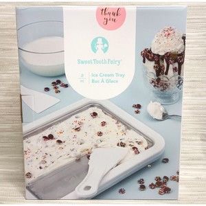 3pc Ice Cream Tray American Crafts Scraper Set Maker Pan Roll Frozen Treat